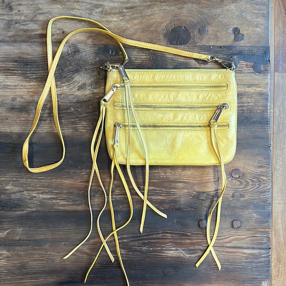Rebecca Minkoff yellow leather crossbody bag